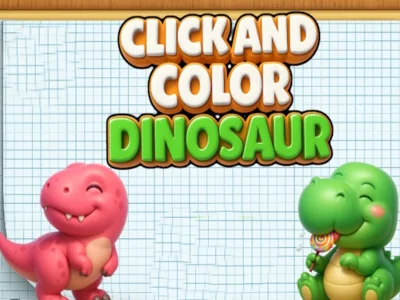Cluiche Cliceáil Agus Dathanna Dinosaurs ar líne