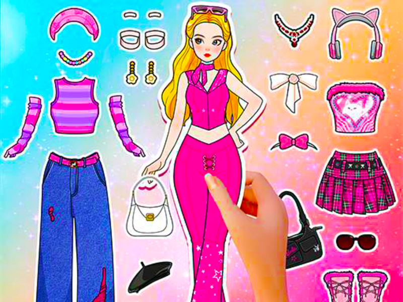 Cluiche Dialann doll páipéir: Gléasadh suas DIY ar líne