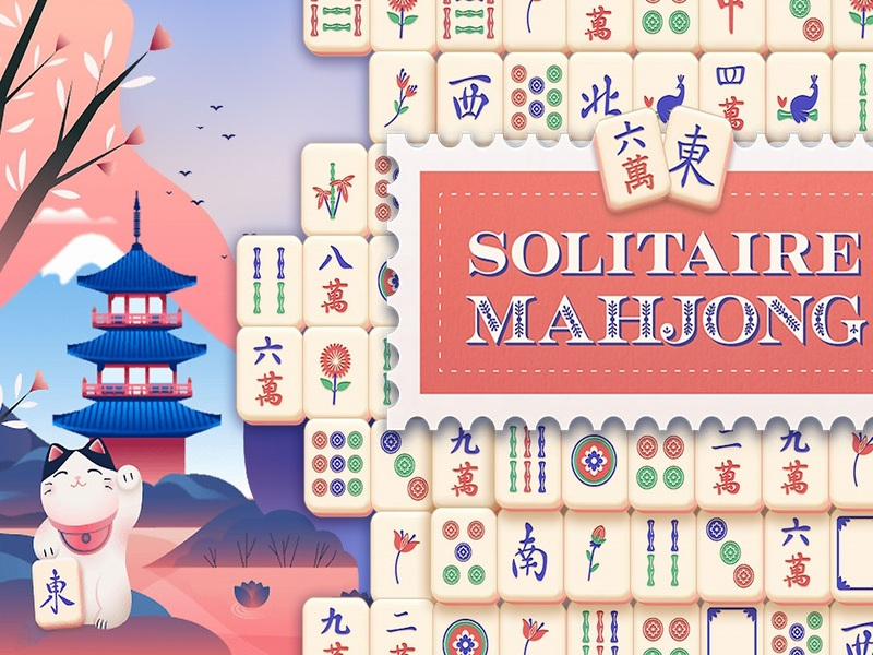 Cluiche Solitaire Mahjong ar líne