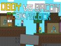 Cluiche Obby in aghaidh Bacon: MCSkyblock ar líne