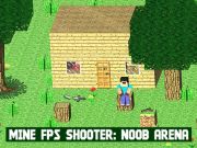 Cluiche Mine fps shooter: noob Arena ar líne