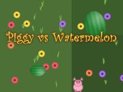 Cluiche Piggy vs Watermelon ar líne
