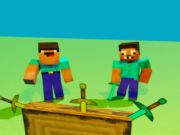 Cluiche Noob vs pro ach bhuail scian minecraft ar líne