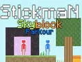 Cluiche Parkour Stickman Skyblock ar líne