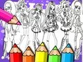 Cluiche Leabhar Dathú Monster High ar líne