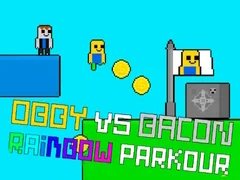 Cluiche Obby i gcoinne Bacon Parkour Dathanna ar líne