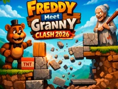 Cluiche Freddy Buail Granny Clash 2026 ar líne