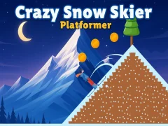 Cluiche Skier Snow Crazy: Platformer ar líne