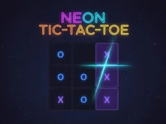 Cluiche Neon Tic-Tac-Toe ar líne