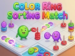 Cluiche Color Ring Sorting Match ar líne