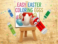 Cluiche Easy Easter Coloring Eggs ar líne
