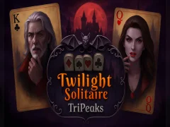 Cluiche Twilight Solitaire Tripeaks ar líne