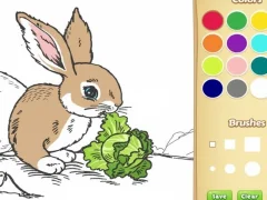 Cluiche Leabhar Dathúcháin Bunny do na páistí ar líne