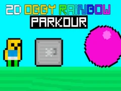 Cluiche Cluiche 2D Obby Rainbow Parkour ar líne
