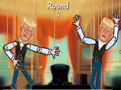 Cluiche Trump an puipéad ar líne