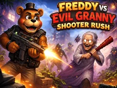 Cluiche Freddy vs Evil Granny Shooter Rush ar líne