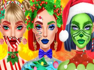 Cluiche Makeup Nollag Ellie ar líne