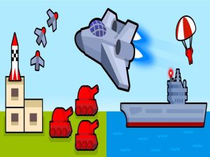Cluiche Plána Bomber: Stailc Aeir 2d ar líne
