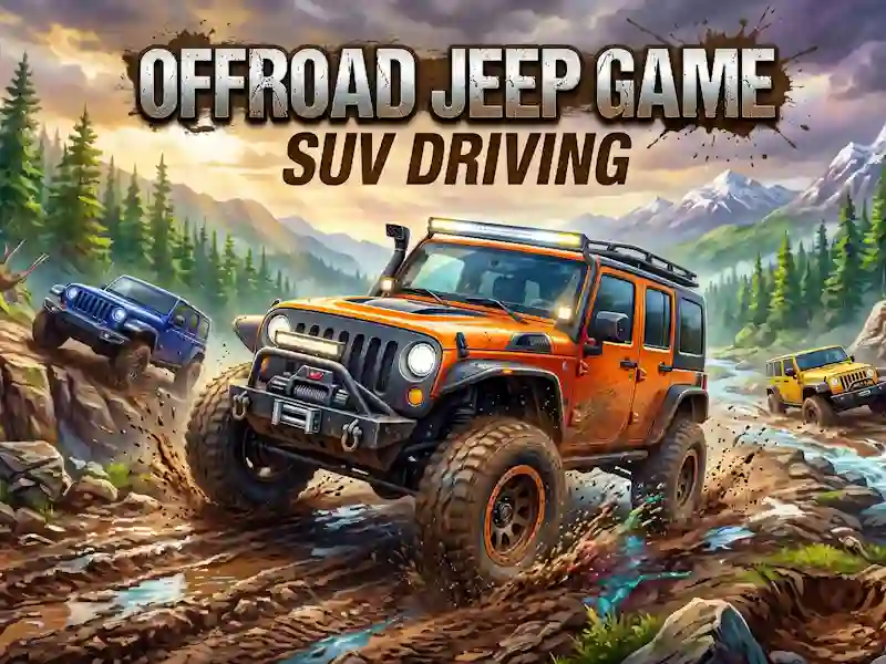Cluiche Offroad Jeep Game SUV Driving ar líne