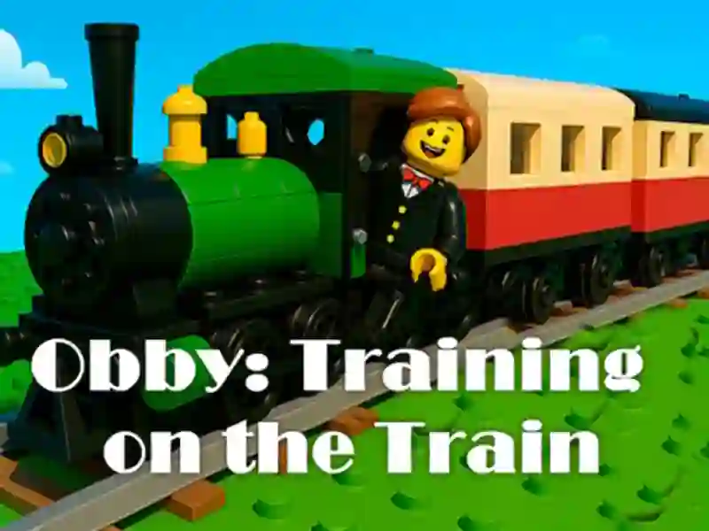 Cluiche Obby: Traenáil ar an Traein ar líne Cluiche Obby: Traenáil ar an Traein ar líne