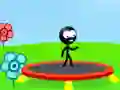 Cluiche Stickman Trampoline ar líne Cluiche Stickman Trampoline ar líne