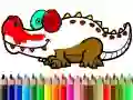 Cluiche Ar ais chuig an Scoil: Péinteáil Alligator ar líne Cluiche Ar ais chuig an Scoil: Péinteáil Alligator ar líne