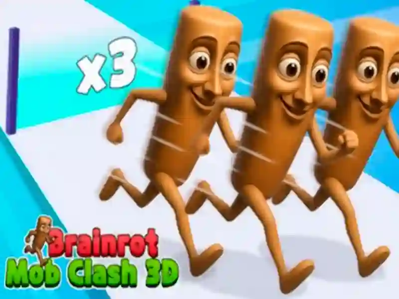 Cluiche Cluiche Brainrot Mob Clash 3D ar líne
