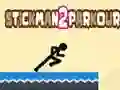 Cluiche StickMan Parkour 2 ar líne Cluiche StickMan Parkour 2 ar líne