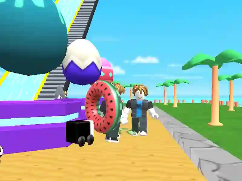 Cluiche OBBY: dreapadh agus sleamhnán ar líne