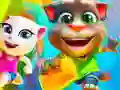 Cluiche Talking Tom: Rithéire ar líne