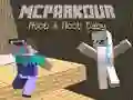 Cluiche MCParkour Noob agus Noob Leanbh ar líne Cluiche MCParkour Noob agus Noob Leanbh ar líne