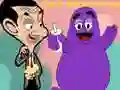 Cluiche Nuair a choinníonn Mr. Bean le Grimace ar líne Cluiche Nuair a choinníonn Mr. Bean le Grimace ar líne