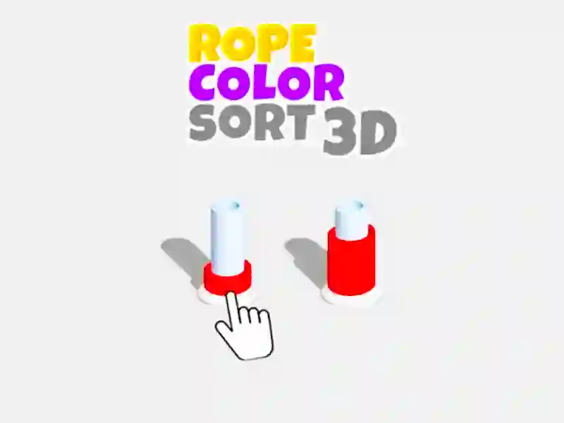 Cluiche Sórtáil dath rópa 3D ar líne Cluiche Sórtáil dath rópa 3D ar líne