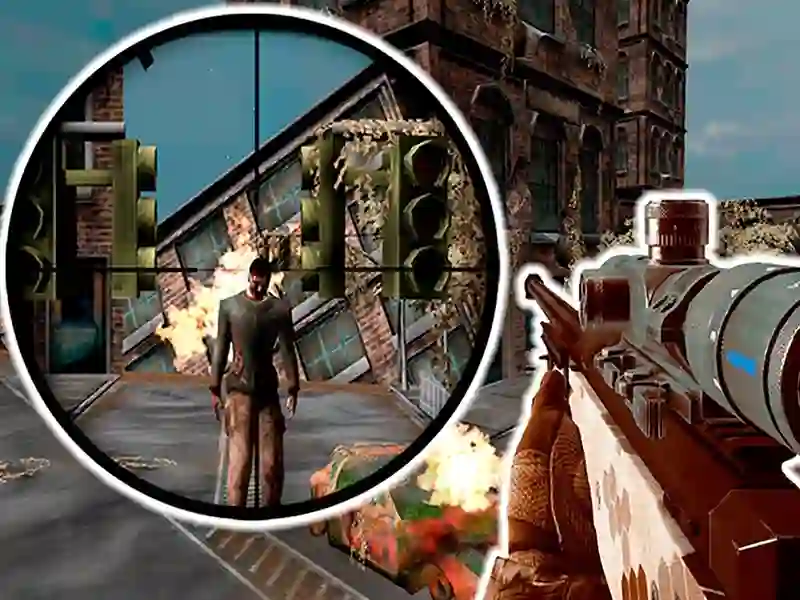 Cluiche Sniper 3d Zombie ar líne
