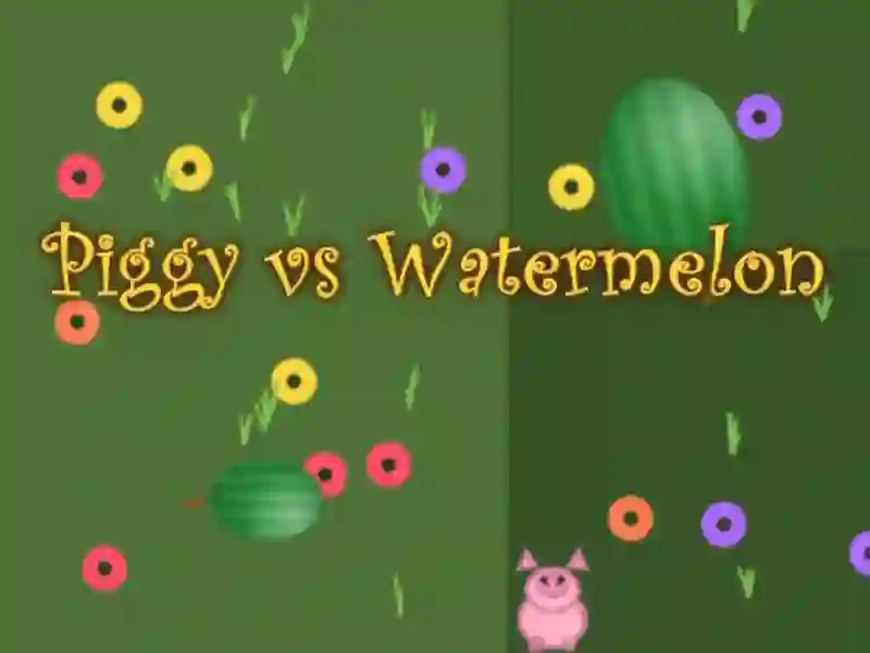 Cluiche Piggy vs Watermelon ar líne