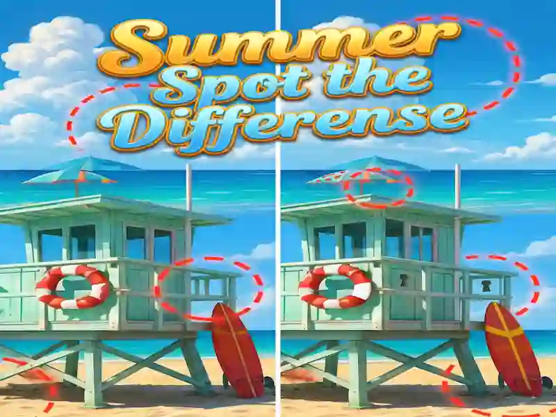 Cluiche Summer Spot the Differense ar líne