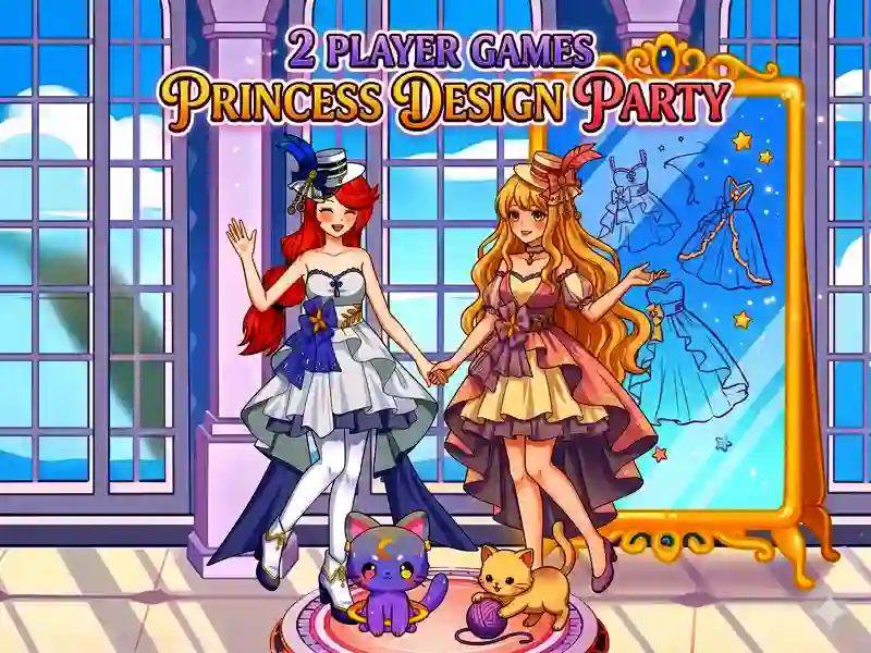 Cluiche 2 Player Games Princess Design Party ar líne