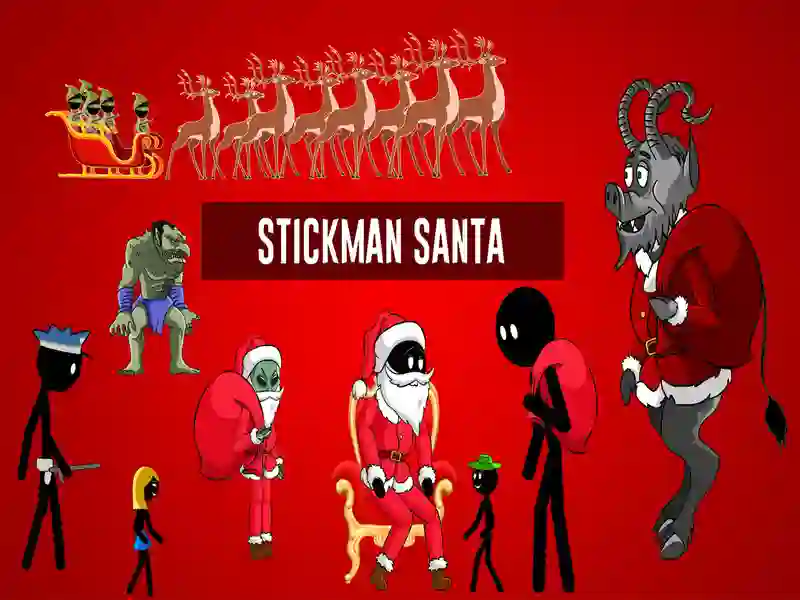 Cluiche Stickman Santa ar líne