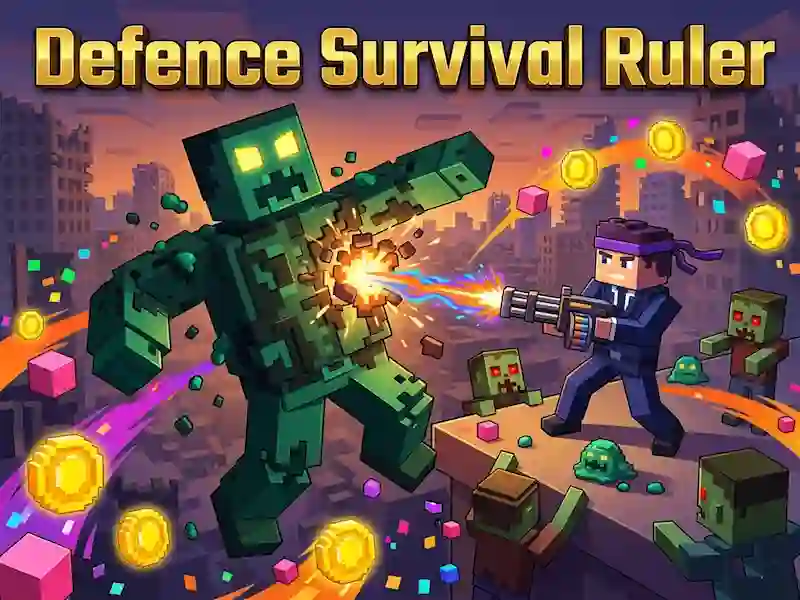 Cluiche Defence Survival Ruler ar líne