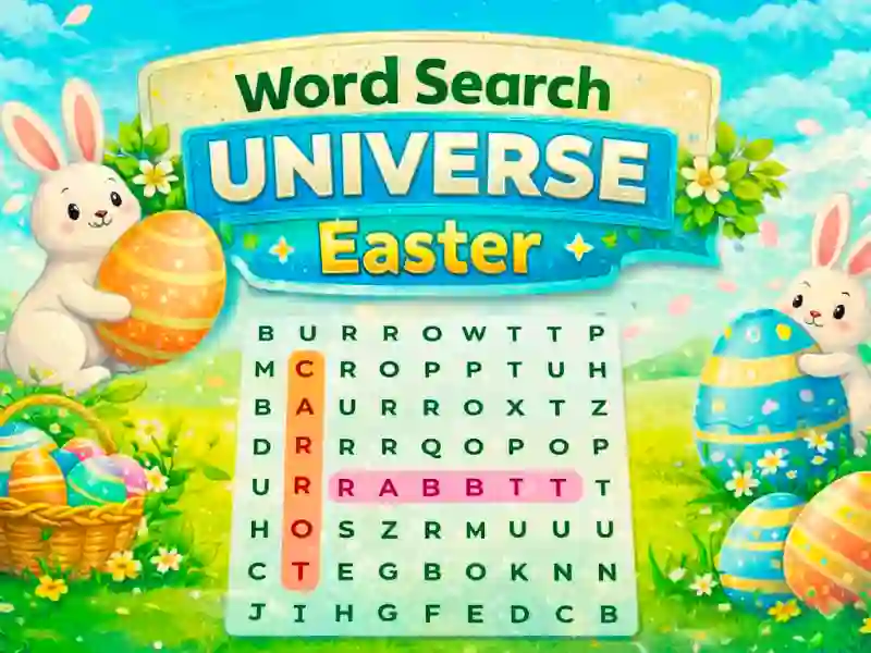 Cluiche Word Search Universe Easter ar líne