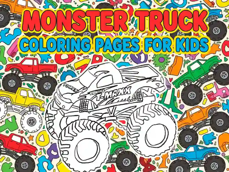 Cluiche Cluiche Líne Monster Truck Leathanaigh Dathúcháin Do Pháistí ar líne