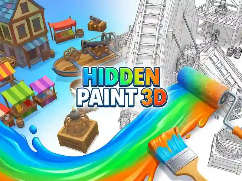 Cluiche Hidden Paint 3D ar líne