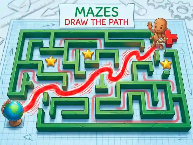 Cluiche Mazes Tarraing An Cosán ar líne