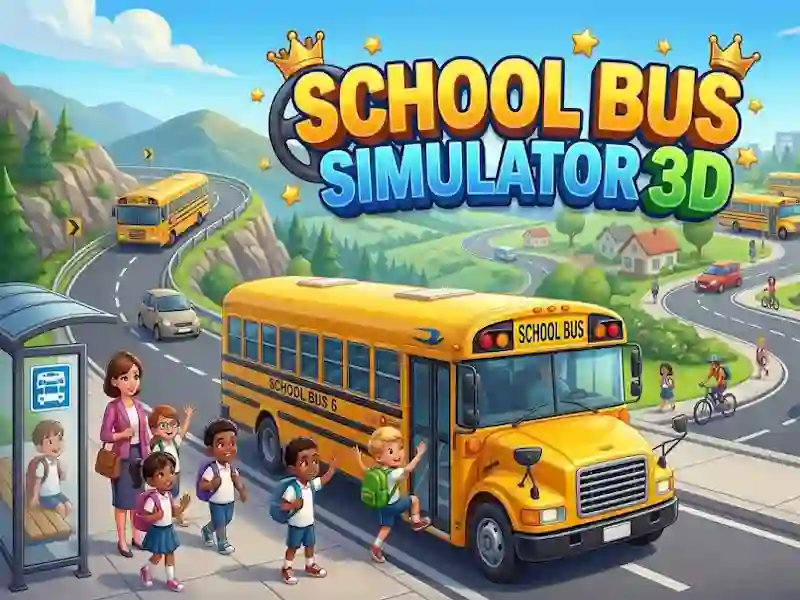 Cluiche School Bus Simulator 3D ar líne