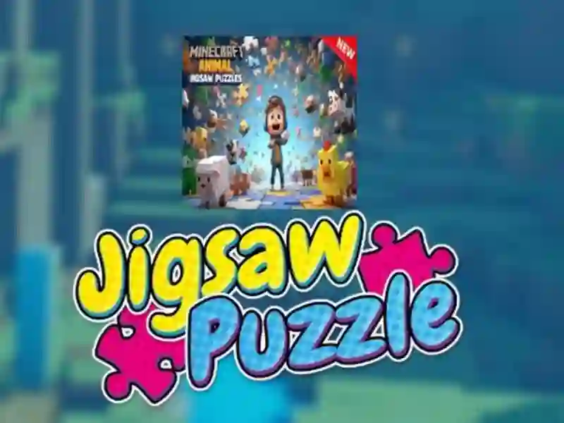 Cluiche Puzail Jigsaw Ainmhithe Minecraft ar líne