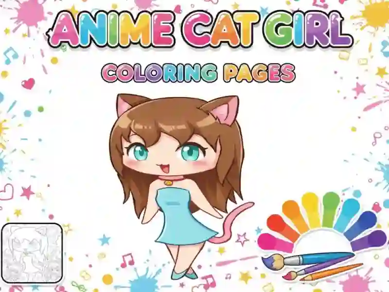 Cluiche Leathanaigh Dathú Cailín Cat Anime ar líne
