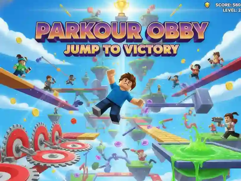Cluiche Parkour Obby Léim go bua ar líne