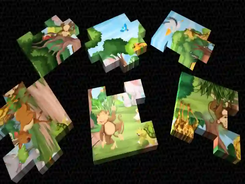 Cluiche Freagra Jigsaw 3D ar líne