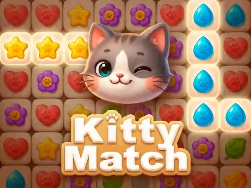 Cluiche Kitty Match 3 ar líne
