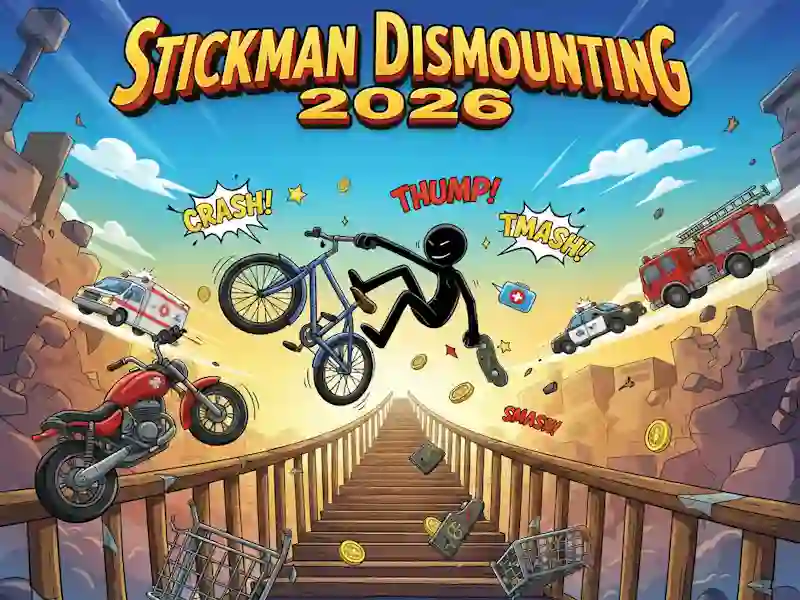 Cluiche Stickman Dismounting 2026 ar líne
